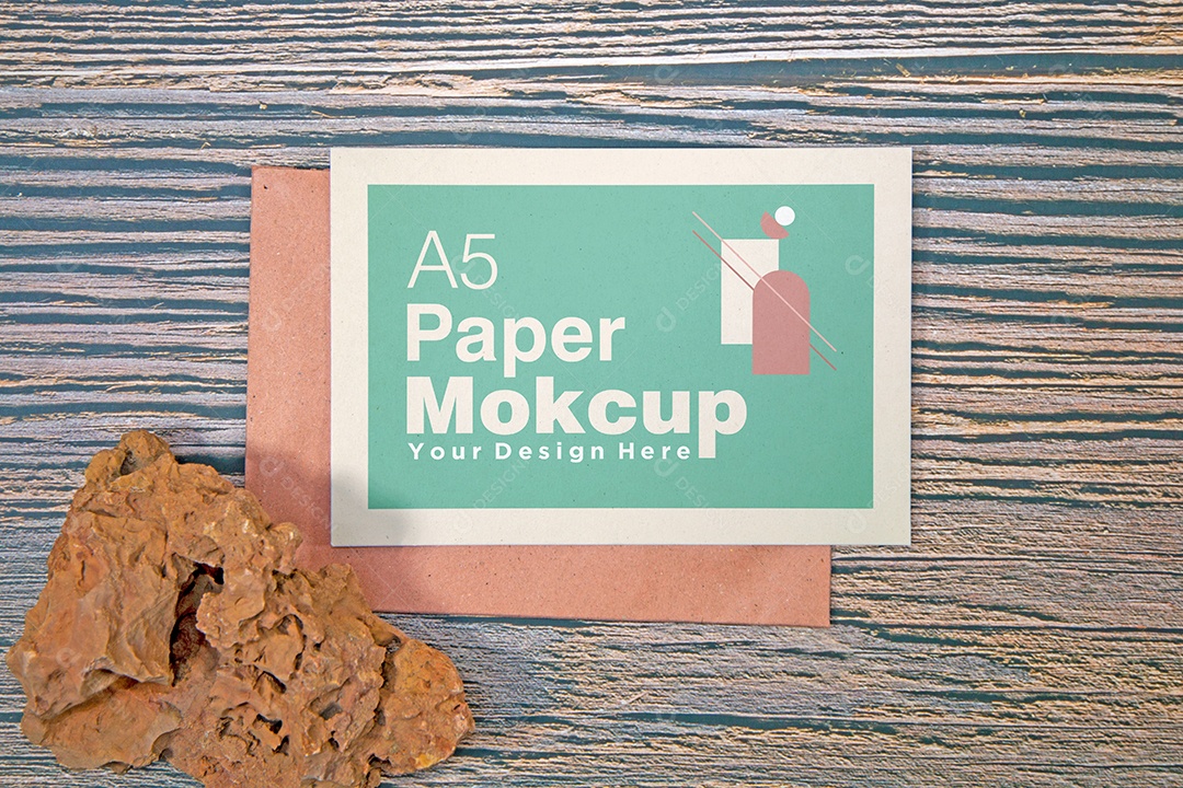 Mockup Cartão de Papel PSD Editável