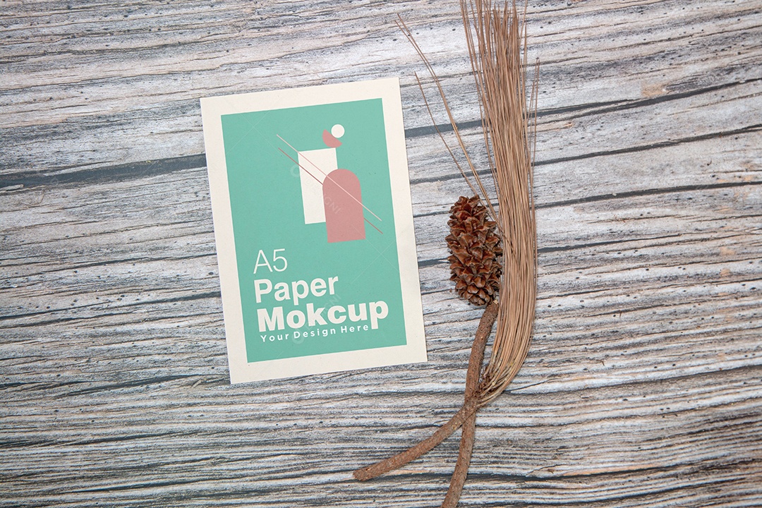 Mockup Cartão de Papel PSD Editável