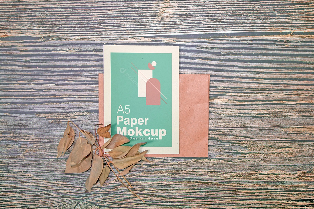 Mockup Cartão de Papel PSD Editável