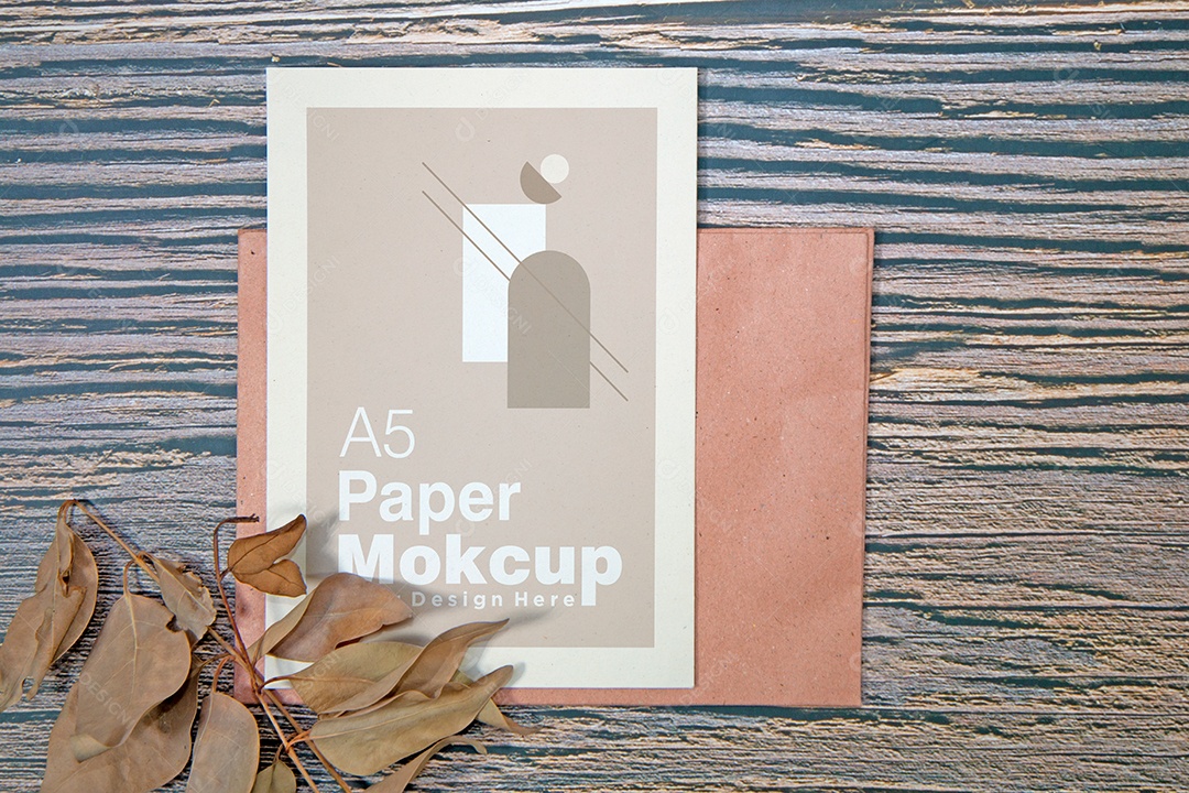 Mockup Cartão de Papel PSD Editável