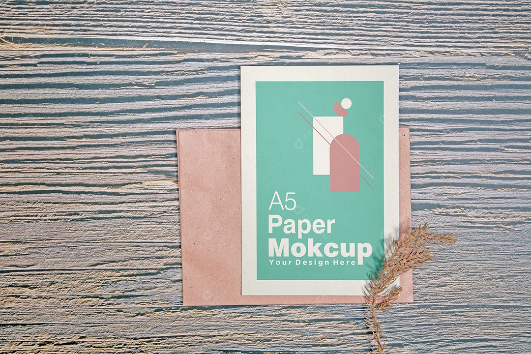 Mockup Cartão de Papel PSD Editável