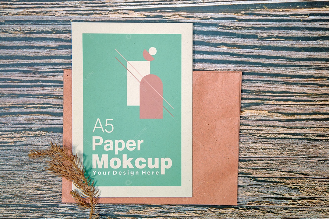 Mockup Cartão de Papel PSD Editável