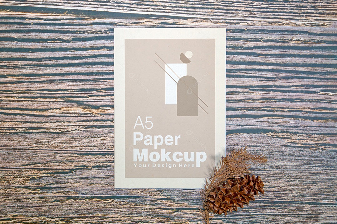 Mockup Cartão de Papel PSD Editável