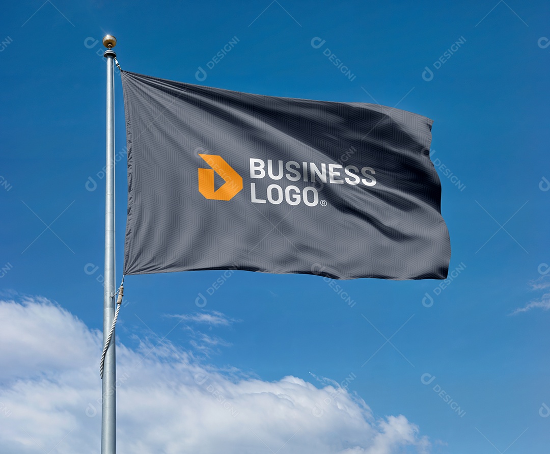 Mockup Bandeira PSD Editável
