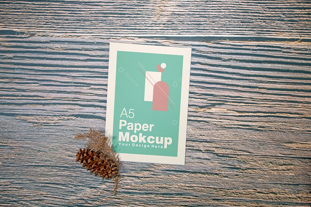 Mockup Cartão de Papel PSD Editável