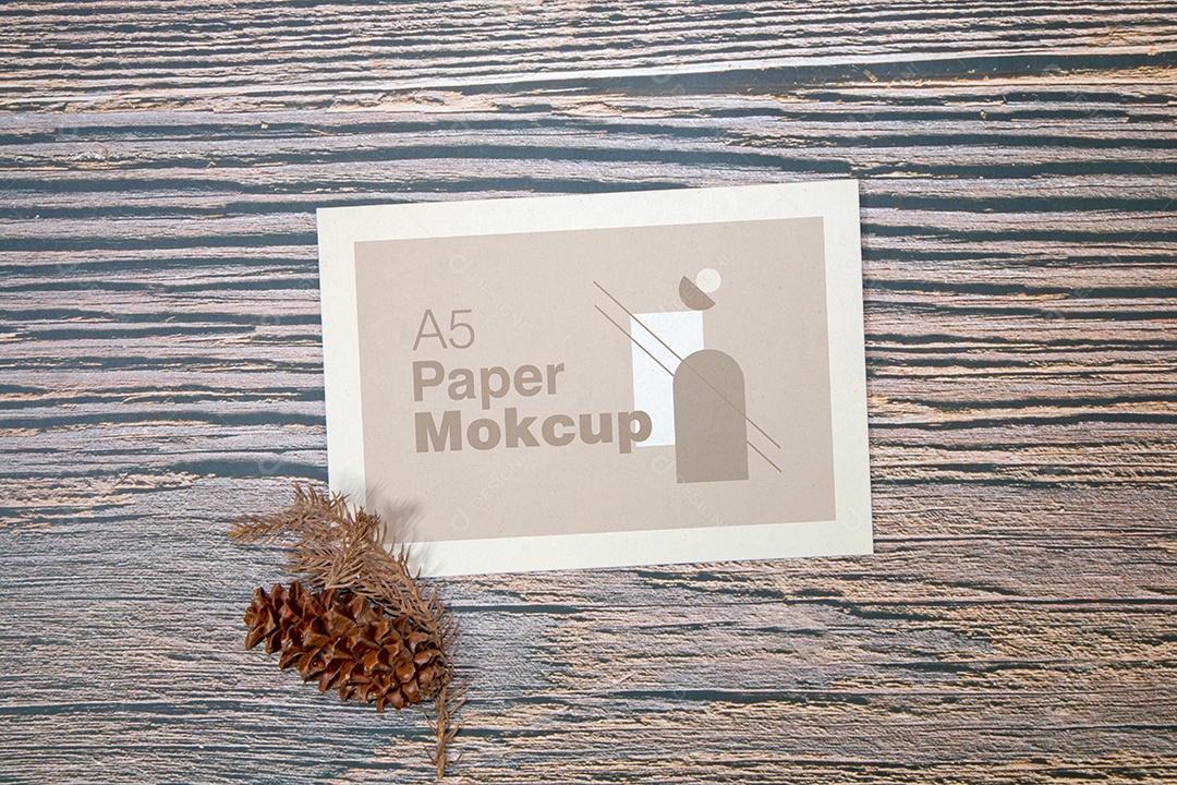 Mockup Cartão de Papel PSD Editável