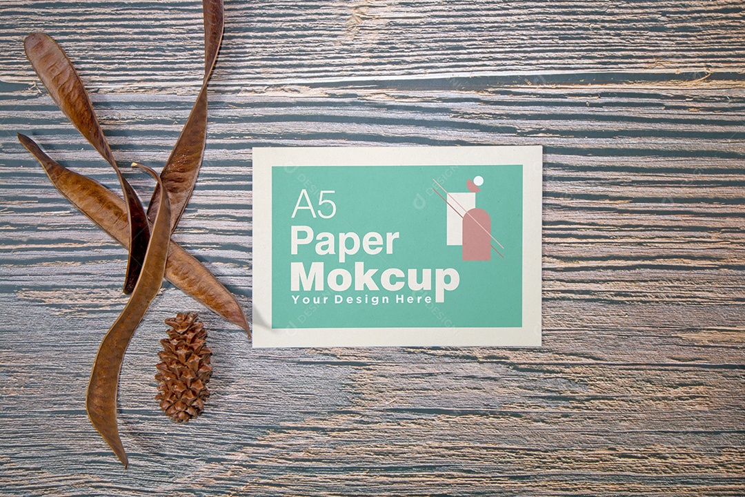 Mockup Cartão de Papel PSD Editável