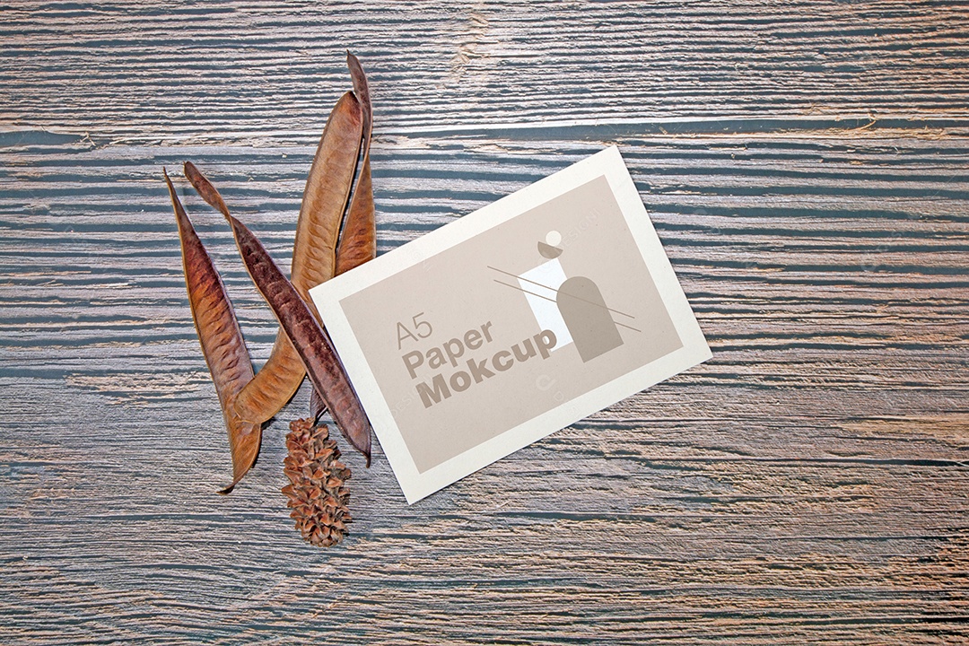 Mockup Cartão de Papel PSD Editável