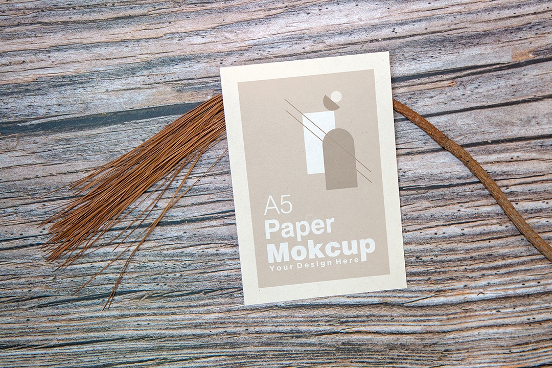 Mockup Cartão de Papel PSD Editável