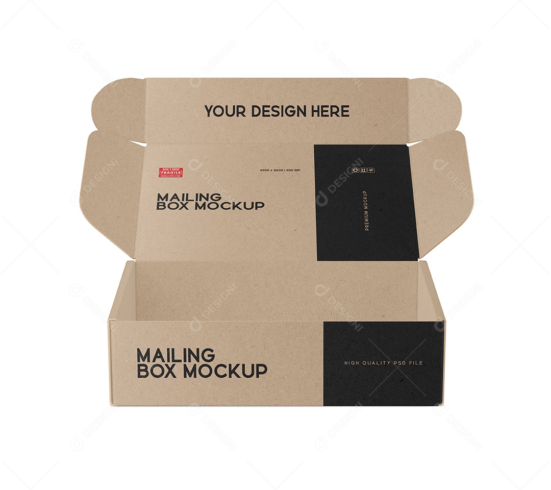Mockup Caixa Aberta PSD Editável