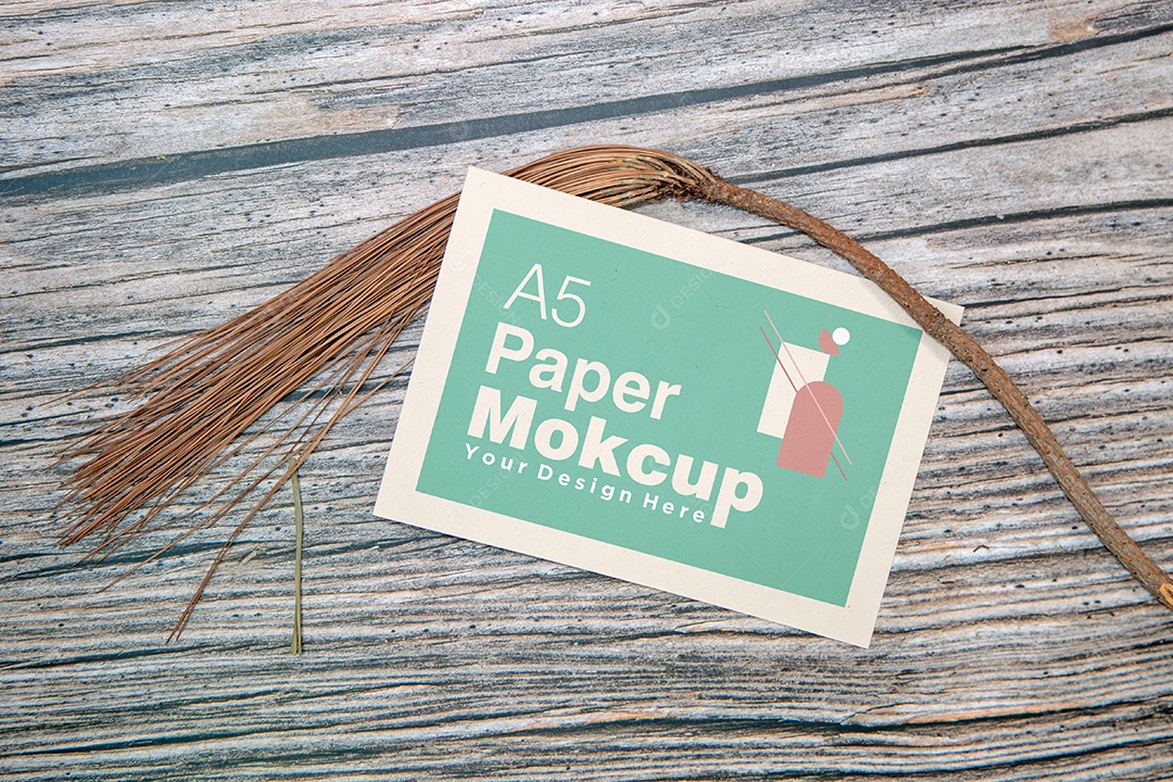 Mockup Cartão de Papel PSD Editável