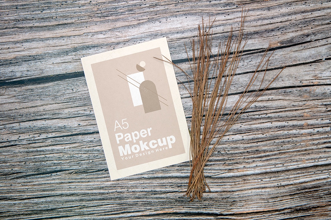 Mockup Cartão de Papel PSD Editável