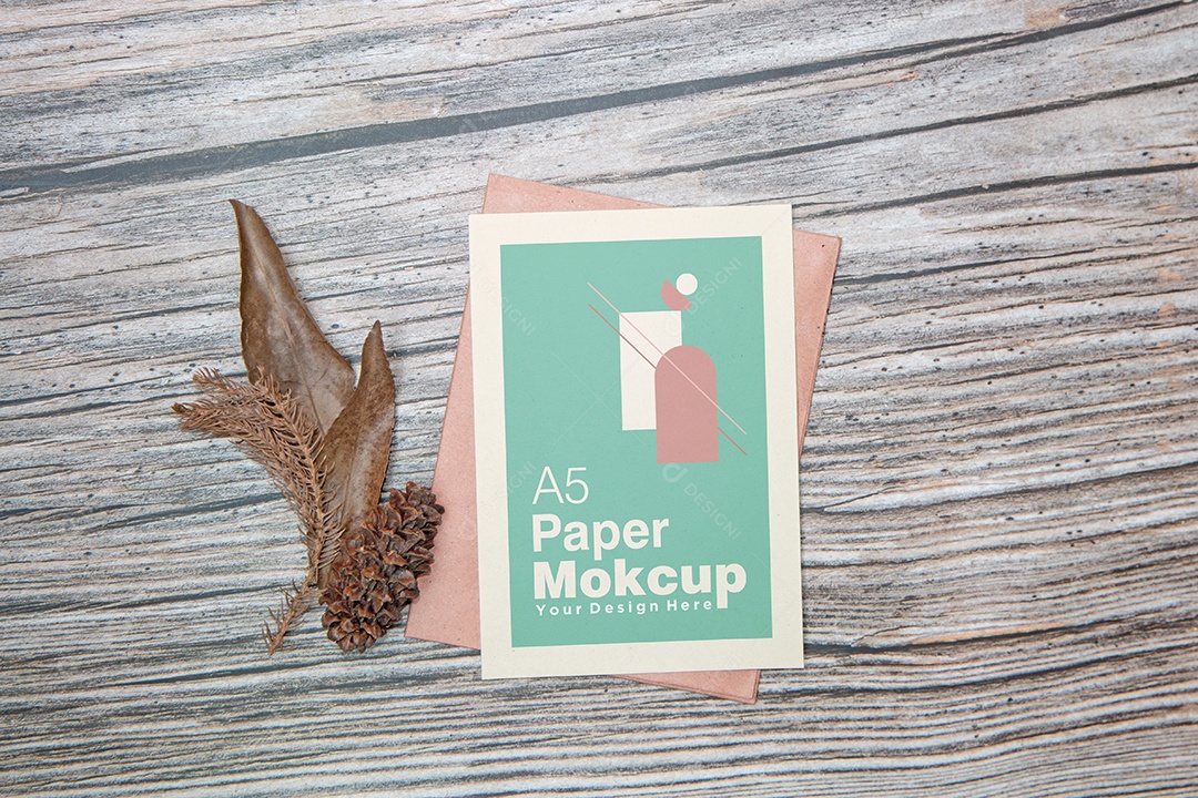 Mockup Cartão de Papel PSD Editável