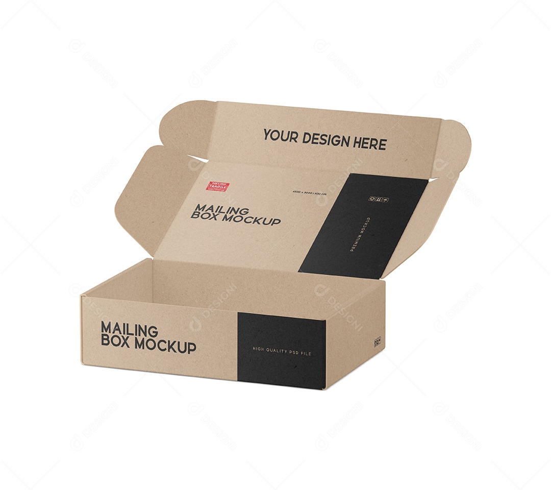 Mockup Caixa Aberta PSD Editável