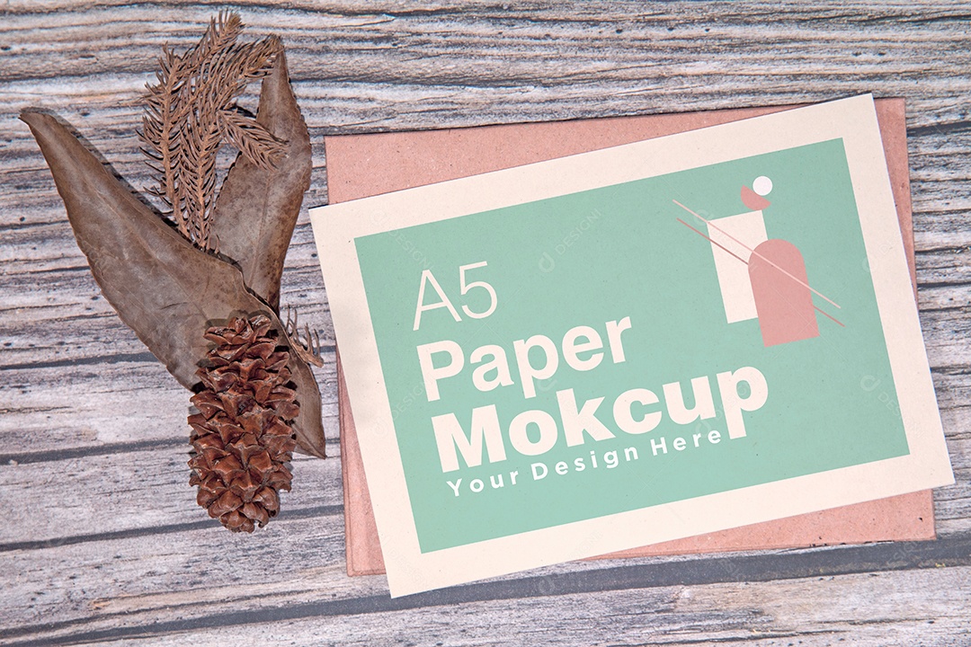 Mockup Cartão de Papel PSD Editável