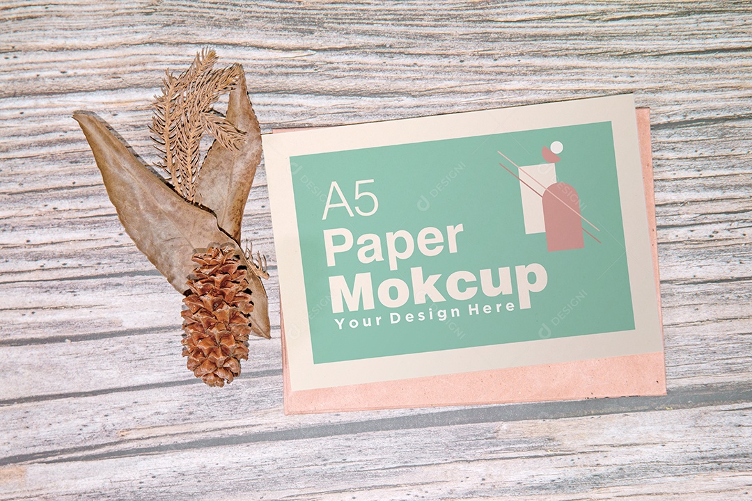 Mockup Cartão de Papel PSD Editável