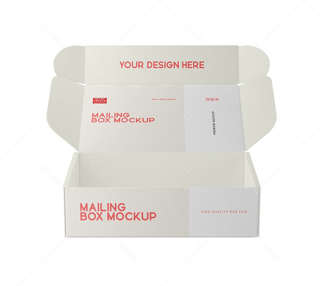 Mockup Caixa Aberta PSD Editável