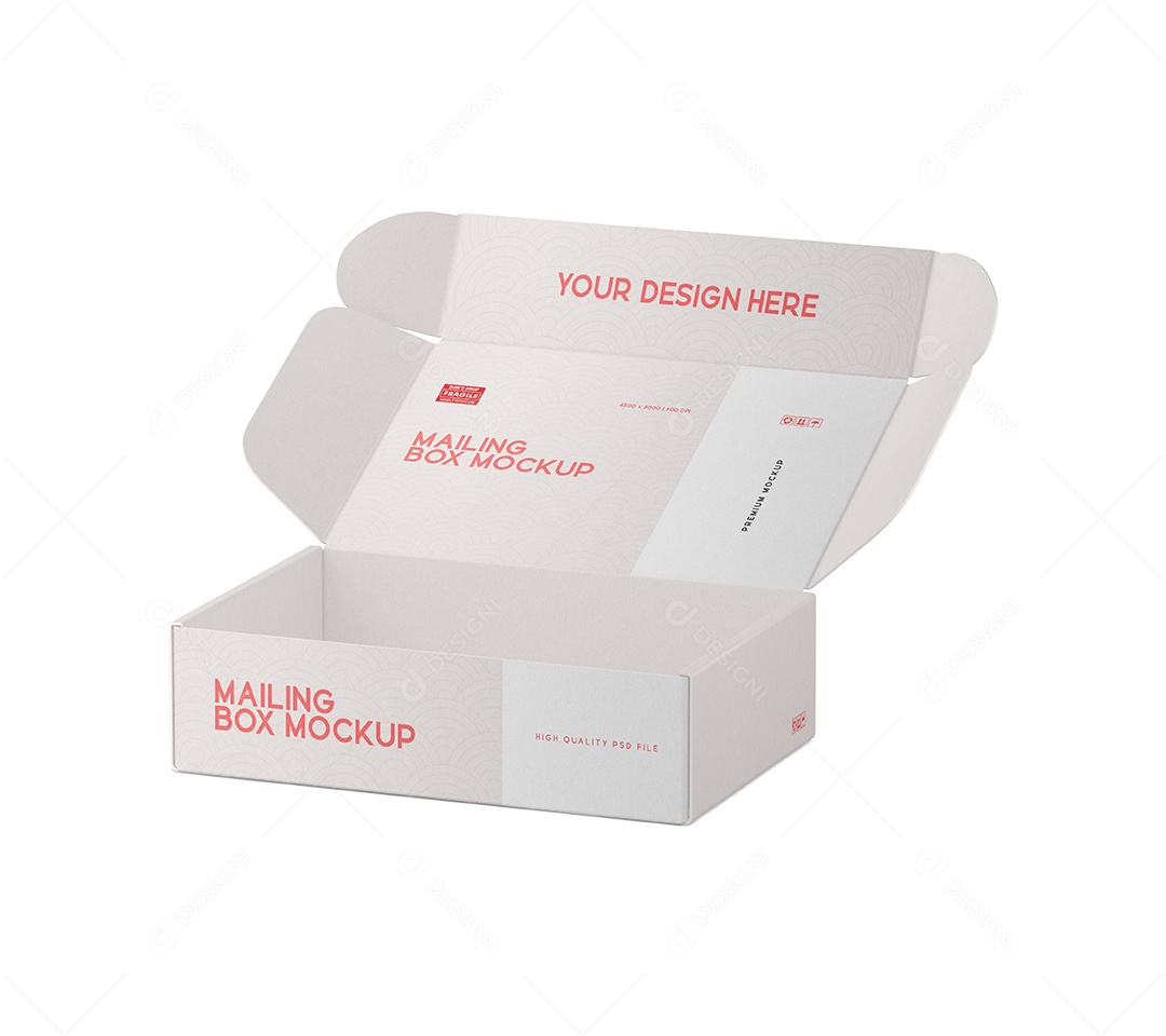 Mockup Caixa Aberta PSD Editável