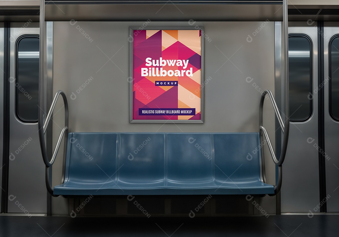 Mockup Outdoor Publicitário no Metrô PSD Editável