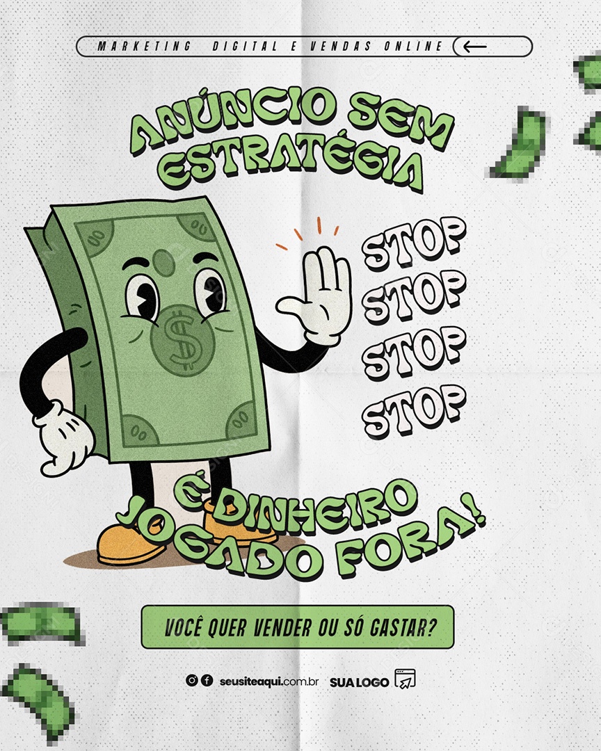 Marketing Trafego Pago Quem Investe Em Anuncio Social Media PSD Editável