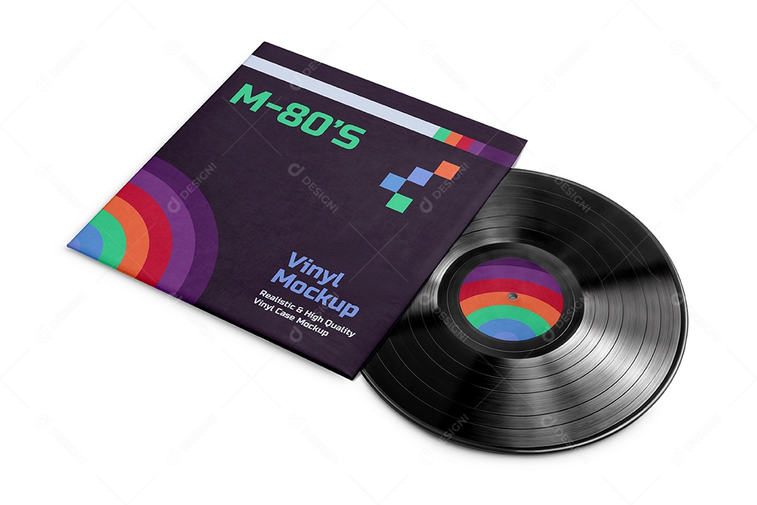 Mockup de Disco de Vinil PSD Editável