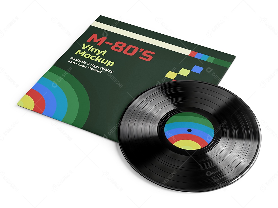 Mockup de Disco de Vinil PSD Editável