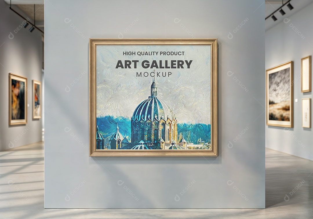 Mockup de Galeria de Arte PSD Editável