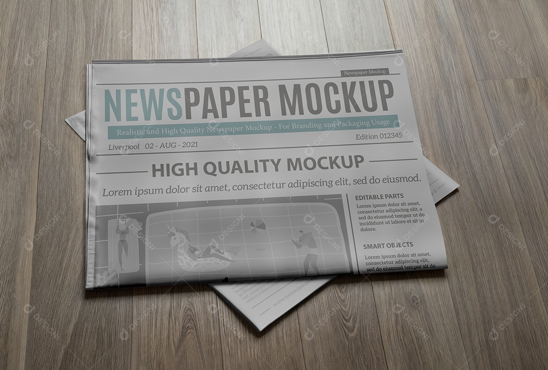 Mockup Jornal PSD Editável