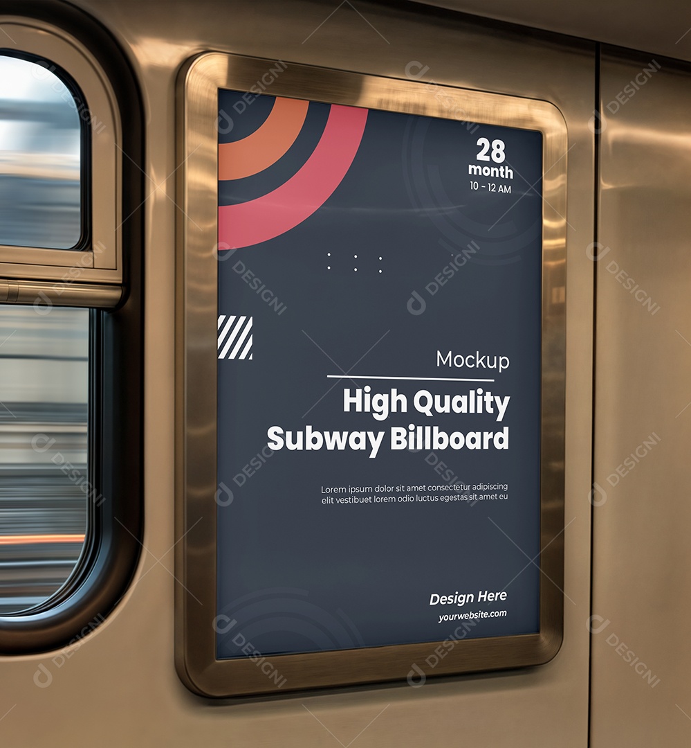 Mockup Suporte Para Painel Publicitário PSD Editável