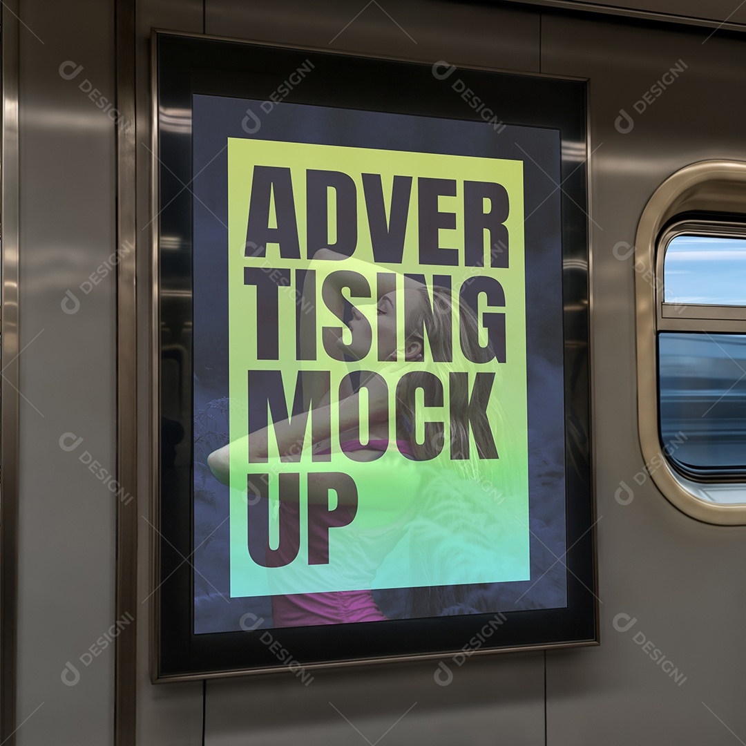 Mockup Suporte Para Painel Publicitário PSD Editável