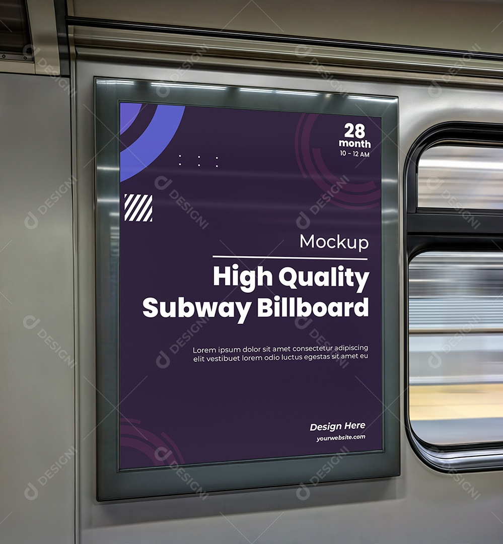 Suporte Para Painel Publicitário PSD Editável Mockup