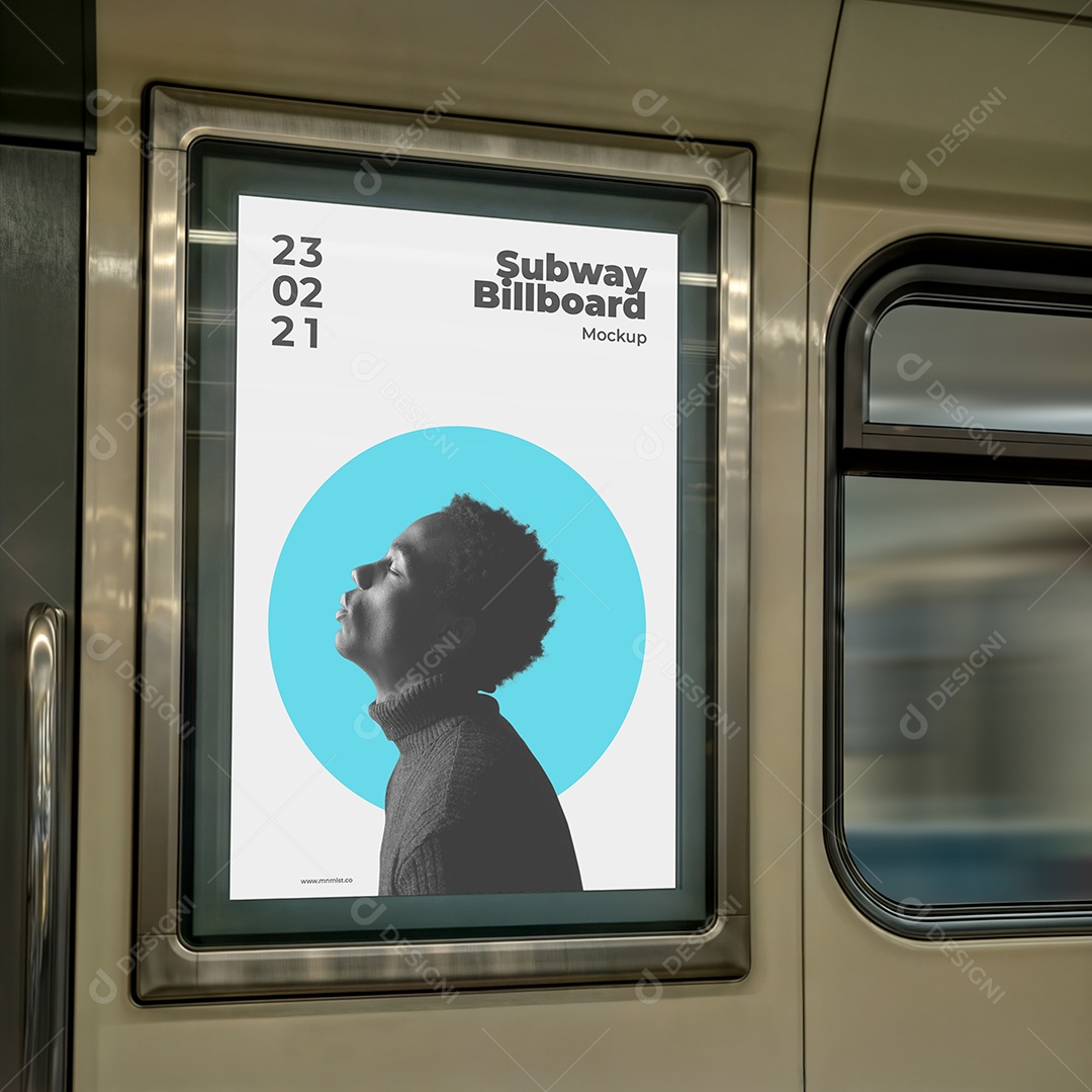 Suporte Para Painel Publicitário PSD Editável Mockup