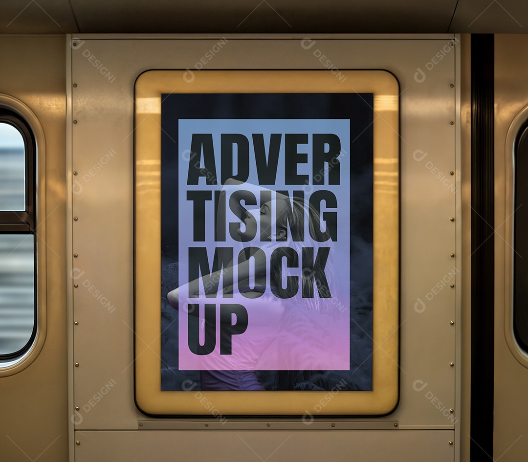 Mockup Suporte Para Painel Publicitário PSD Editável