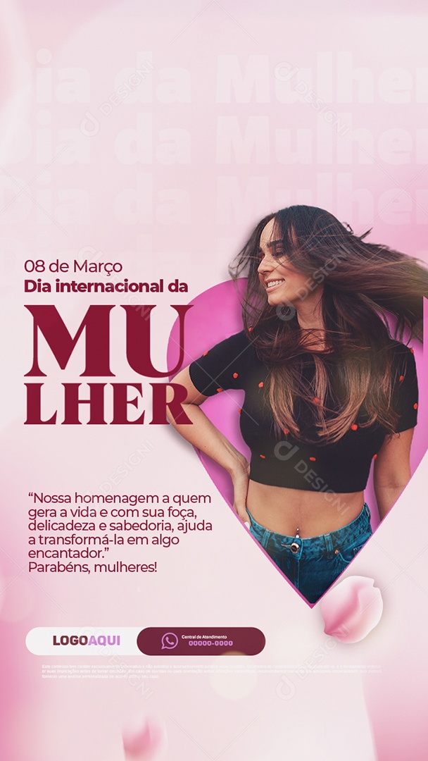 Story Dia Internacional Da Mulher 08 de Março Social Media PSD Editável