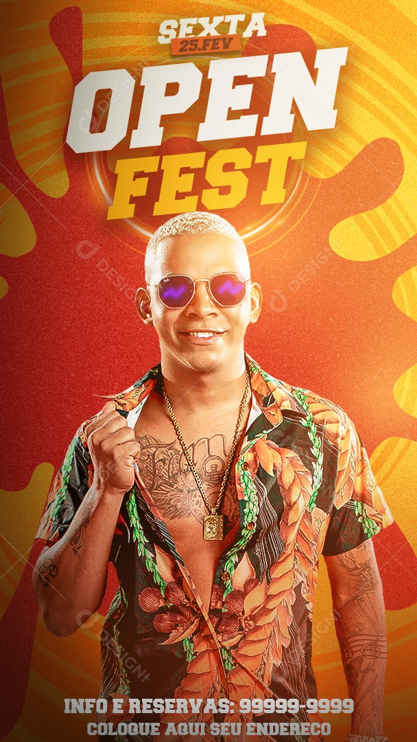 Story Flyer Open Fest Aldair Play Boy Social Media PSD Editável