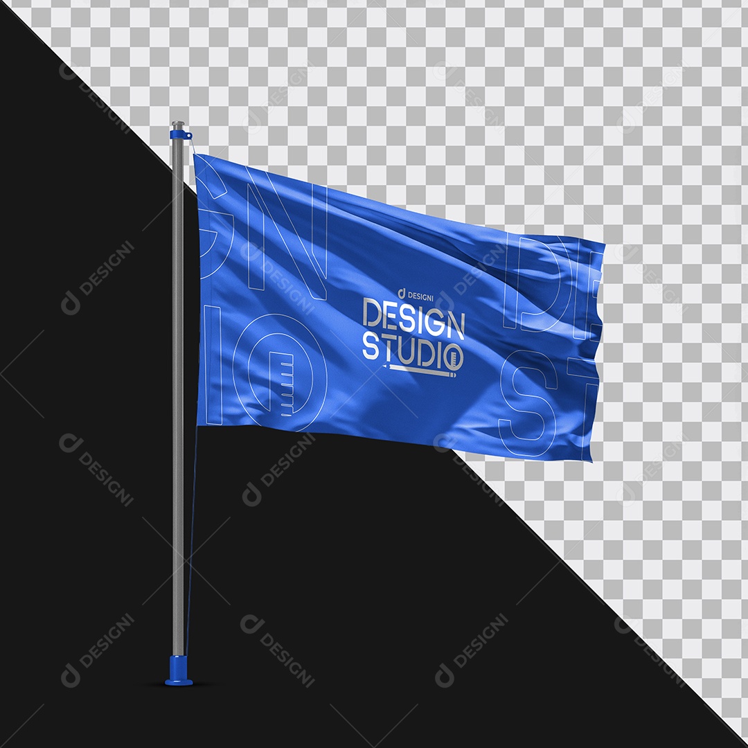 Mockup de Bandeira PSD Editável
