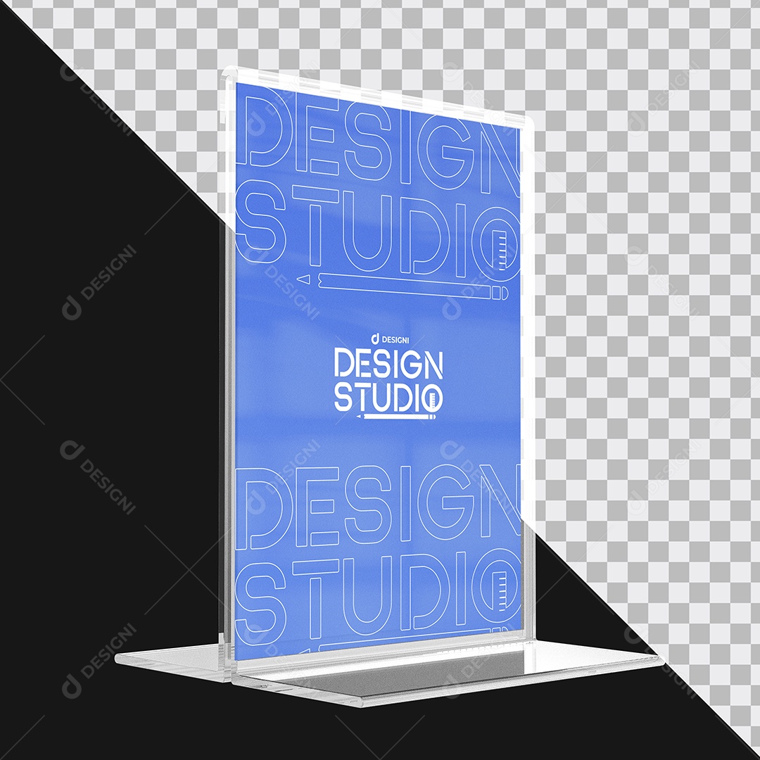 Mockup Display De Mesa A5 Acrilico PSD Editável