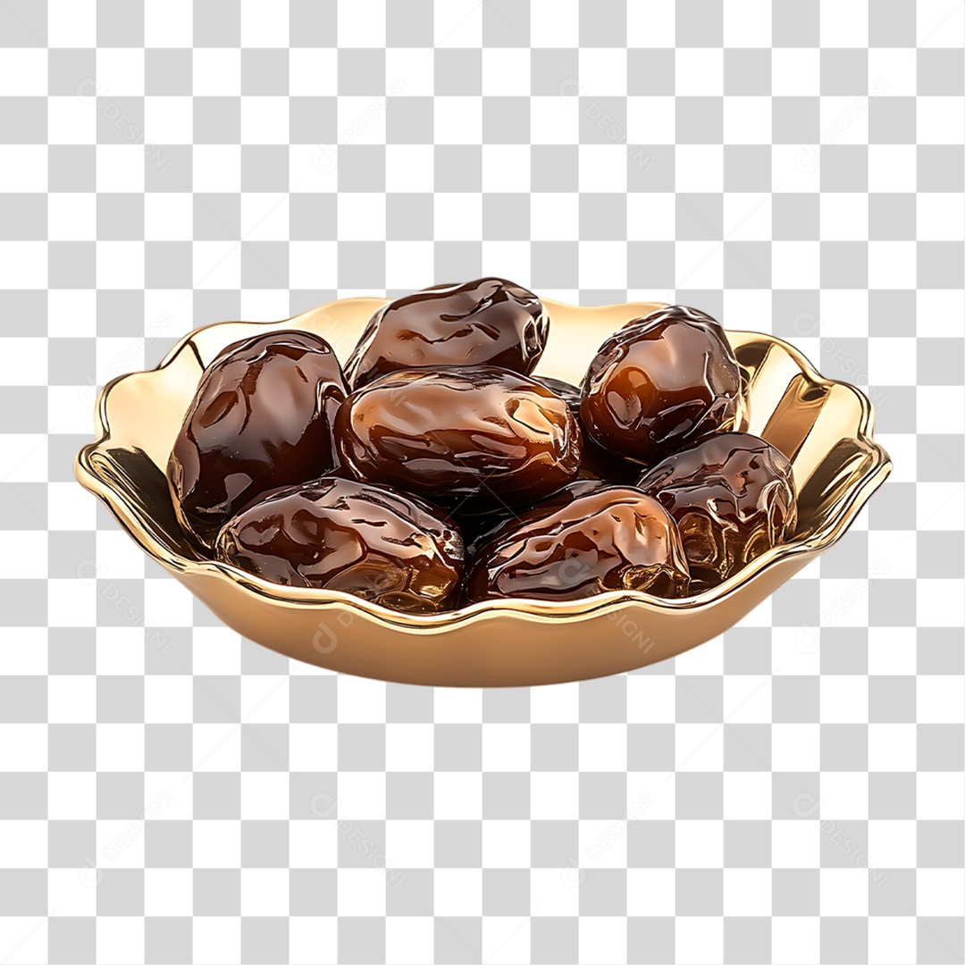 Tigela de Tâmaras PNG Transparente