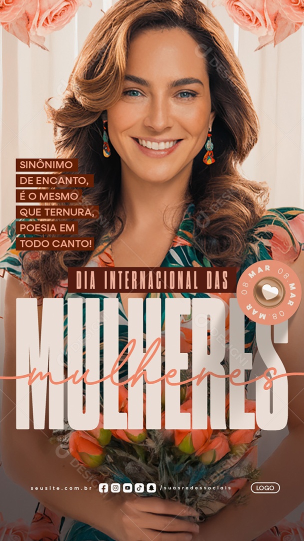 Story Dia Internacional Das Mulheres 08 de Março Social Media PSD Editável
