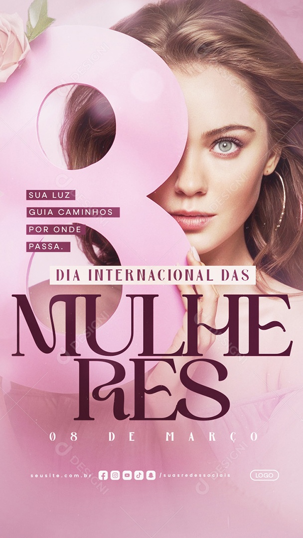 Story Dia Internacional Das Mulheres 08 de Março Social Media PSD Editável