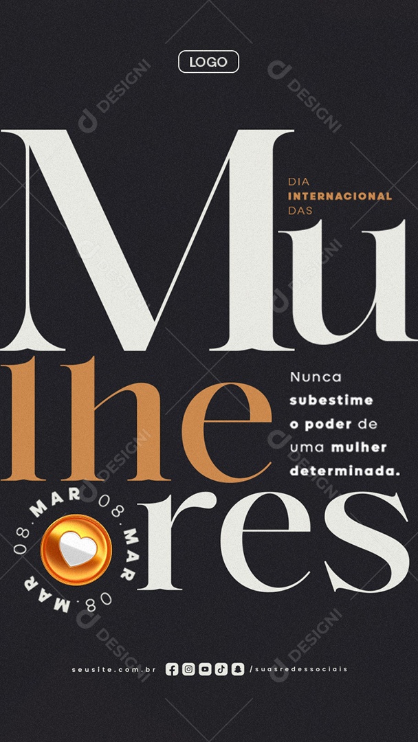 Story Dia Internacional Das Mulheres 08 de Março Social Media PSD Editável