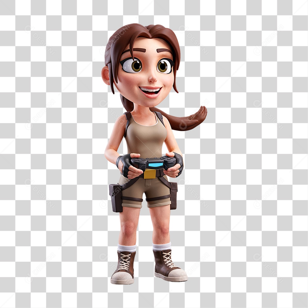 Personagem Lara Croft PNG Transparente