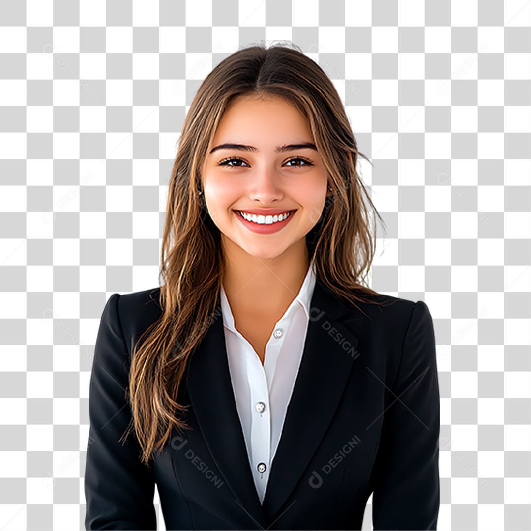 Mulher de Terno PNG Transparente