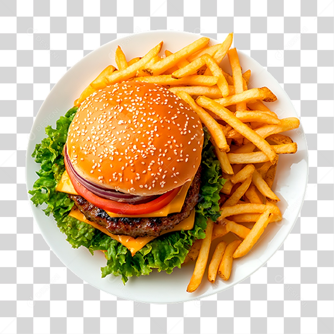 Prato de Hambúrguer PNG Transparente