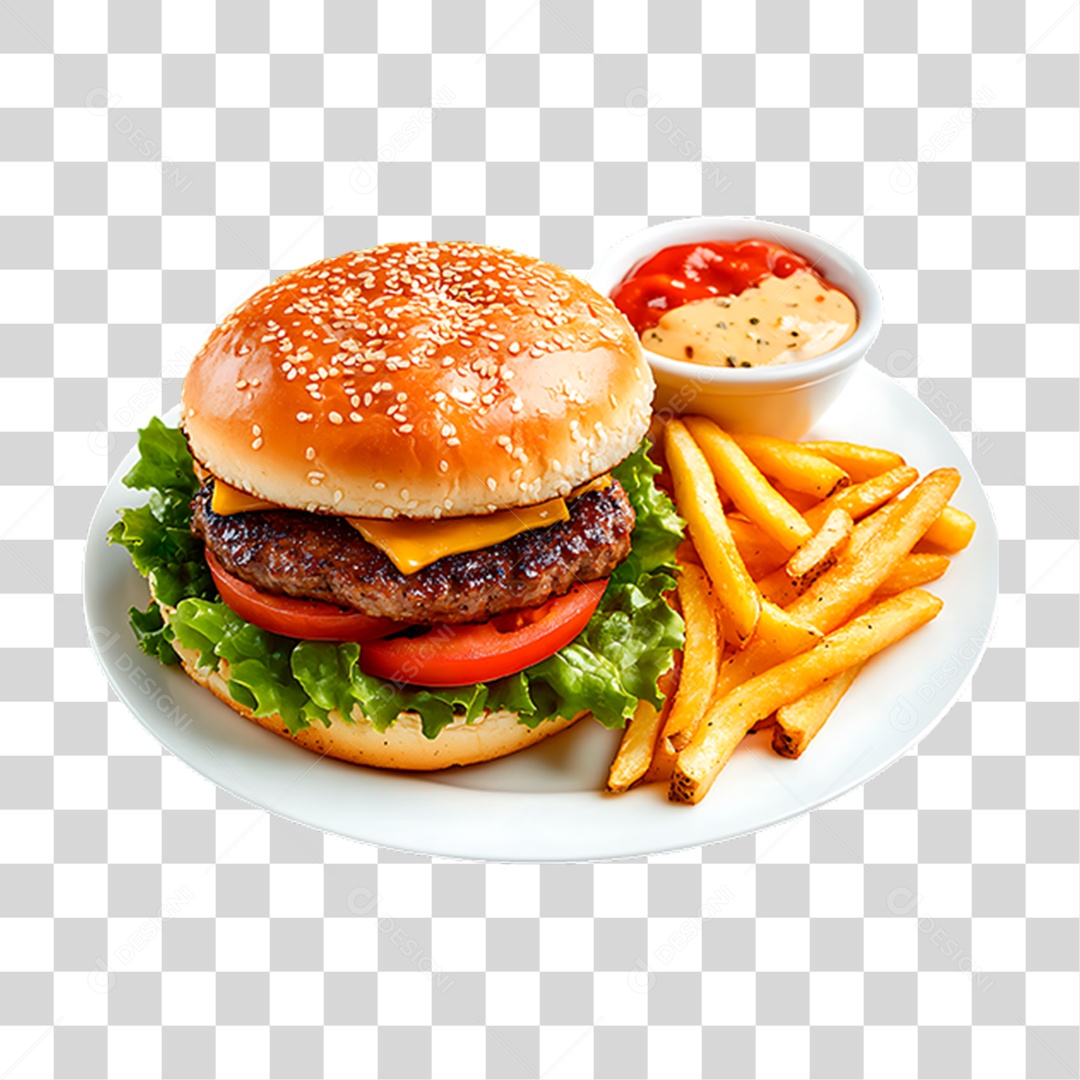 Hambúrguer PNG Transparente