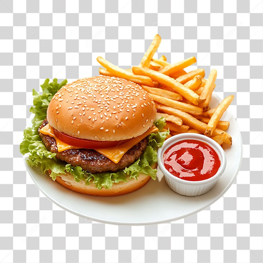 Hambúrguer PNG Transparente