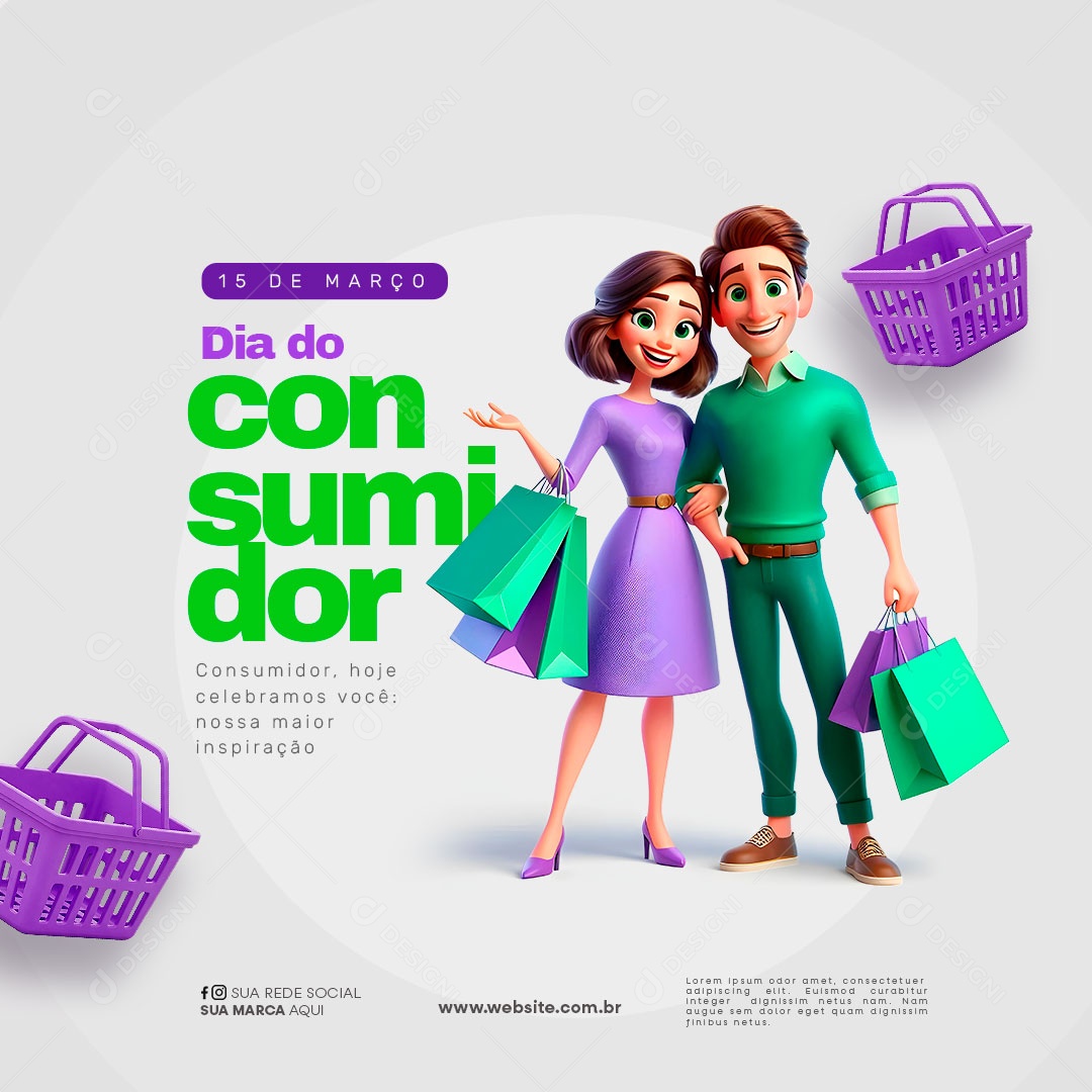 Feliz Dia Do Consumidor 15 de Março Social Media PSD Editável