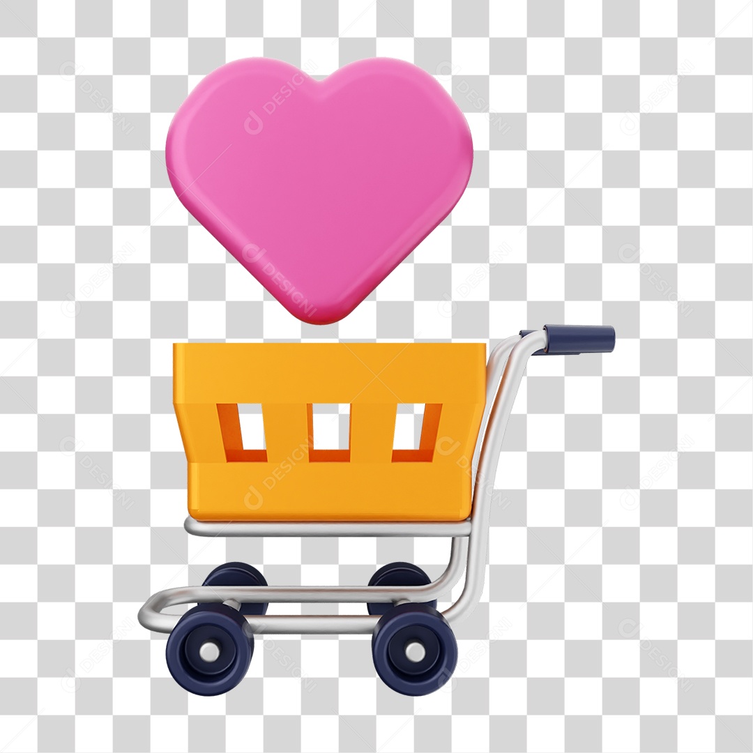 Elemento 3D Coração Ícone Dia dos Namorados PNG Transparente