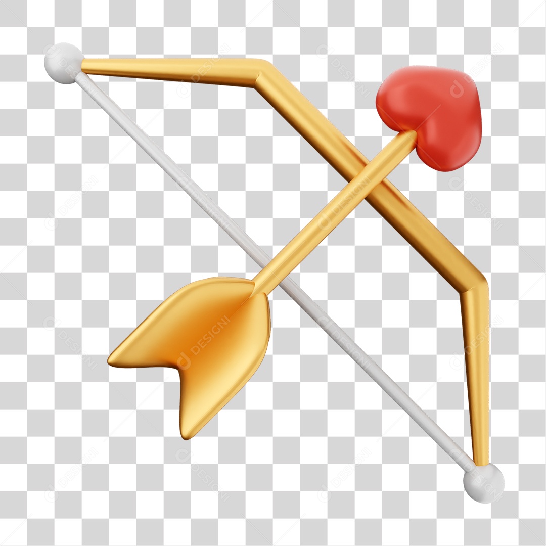 Elemento 3D Coração Ícone Dia dos Namorados PNG Transparente