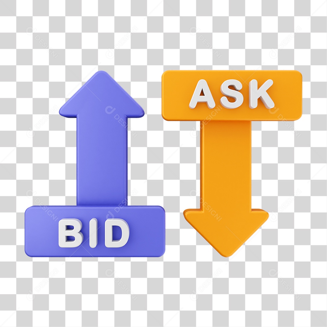 Elemento 3D Símbolos de Negociação Gráficos PNG Transparente